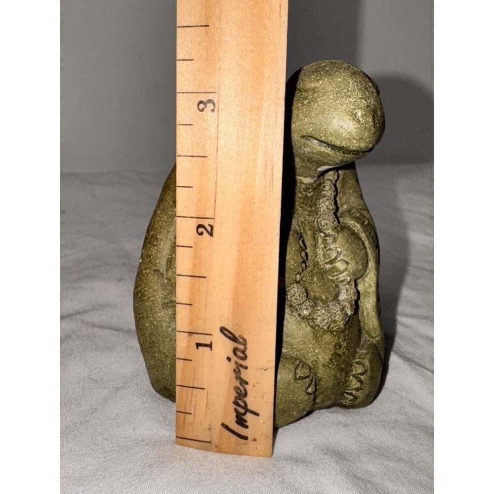 Designer stone Inc Turtle Figurine Stone Statue Home Decor 4" Rustic Finish - Picture 5 of 9